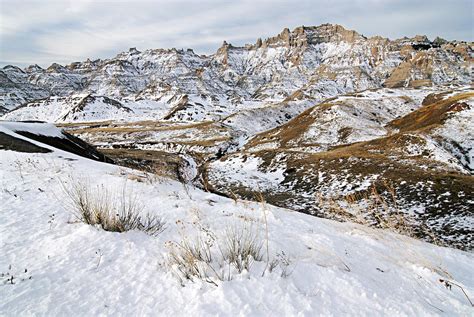 Badlands in Snow Photograph by Larry Ricker | Fine Art America