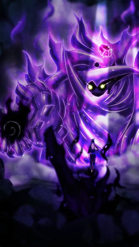 Download Purple Sasuke Susanoo From Naruto Wallpaper | Wallpapers.com