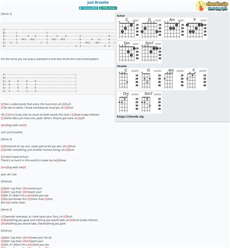 impression Délabré Isoler just breathe ukulele chords double Joindre Marché