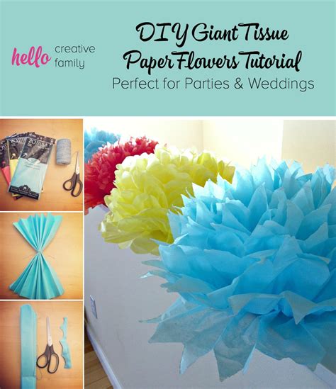 Tutorial- How To Make DIY Giant Tissue Paper Flowers - Hello Creative ...