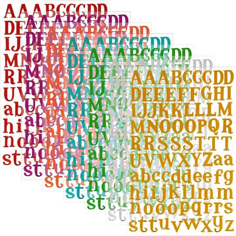 Amazon.com: 7 Sheets Letter Sticker- Colorful Alphabet Sticker Self ...