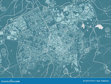 Map of the City of Vitoria-Gasteiz, Spain Stock Vector - Illustration ...