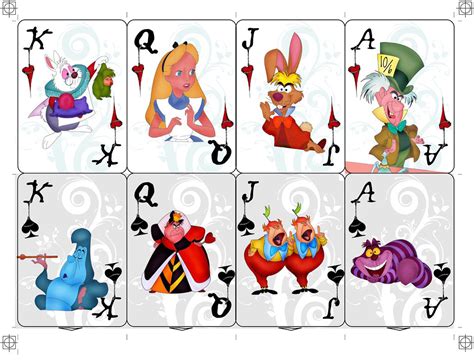 Free Printable Alice In Wonderland Playing Cards Printable