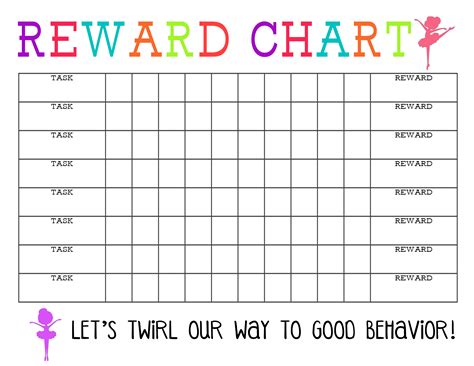 Printable Reward Chart – The Girl Creative regarding Blank Reward Chart ...