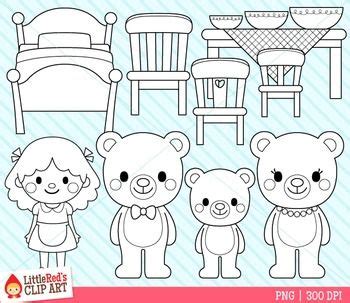 Goldilocks Clip Art | Clip art, Goldilocks and the three bears, Art