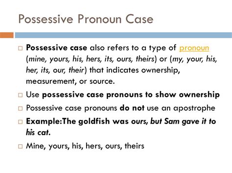 PPT - Pronouns: subjective, objective and possessive case. PowerPoint ...