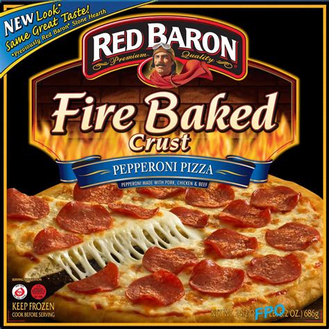 RED BARON® Pizza Logo Pizza Fire Baked Crust Pepperoni | Flickr