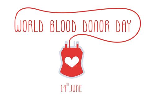 Blood donation illustration concept. World blood donor day. Postcard ...