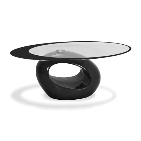 Stylish Black Oval Shape Coffee Table - Walmart.com - Walmart.com