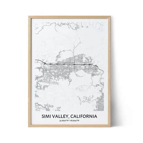 Simi Valley Map Poster - Your City Map Art - Positive Prints