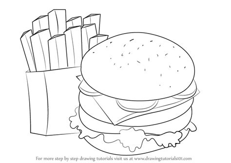 Easy Hamburger Drawing