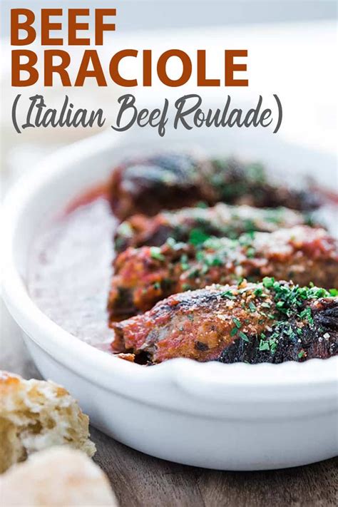 Beef Braciole Recipe - This delicious recipe for Italian Beef Roulades are stuffed up with bread ...