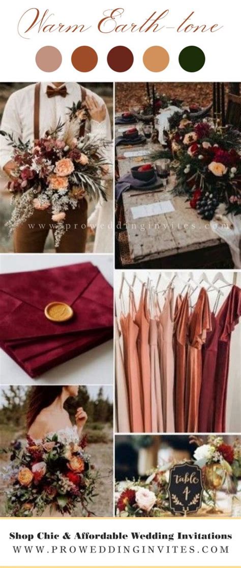 10 Best Wedding Color Palettes: Warm Earth-tone, Rust, Copper-Inspired