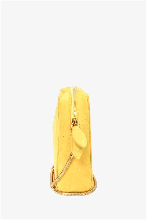 Khaite Yellow Suede 'Anna' Gold Chain Crossbody – Mine & Yours