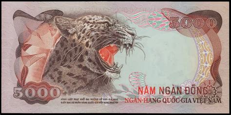 South Vietnam 5000 Dong banknote 1975 Leopard|World Banknotes & Coins Pictures | Old Money ...