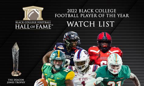 Black College Football Player of The Year Watch List 2022