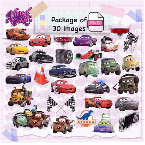 Package of 30 Images PNG Cars Mcqueen Png Images for - Etsy