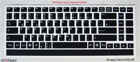 $1 AUD - German Gr Layout Laptop Keyboard Stickers Label White Letter Black Background #ebay # ...