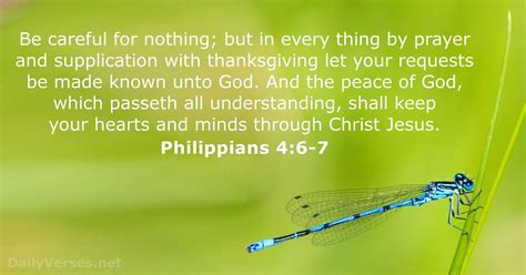 Philippians 4:6-7 - Bible verse (KJV) - DailyVerses.net