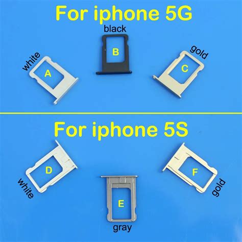 cltgxdd 5G 5S SIM Card Slot Tray Holder For iPhone 5 5G 5S Sim Card ...