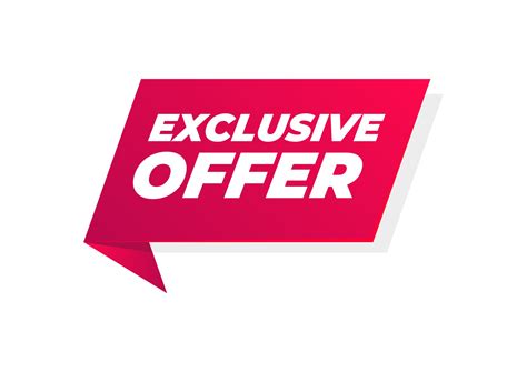 Exclusive offer banner. Special offer price sign. Advertising discounts ...