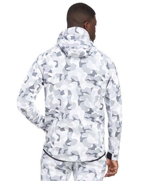 Lyst - Nike Tech Camo Fleece Windrunner Hoody in White for Men