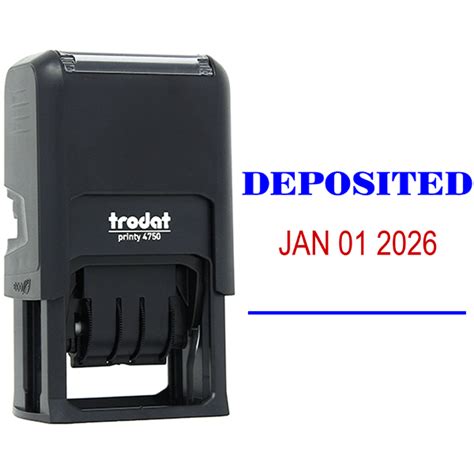 DEPOSITED with Date Stamp | Simply Stamps