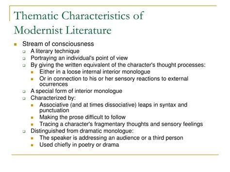 PPT - Modernism & Modernist Literature PowerPoint Presentation - ID:623438