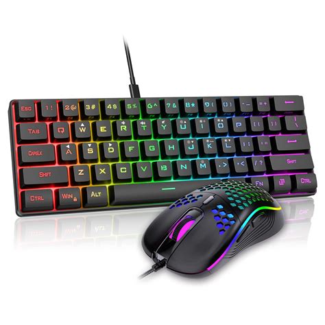 Buy RedThunder 60% Gaming Keyboard and Mouse Combo, Ultra-Compact 61 Keys RGB Backlit Mini ...