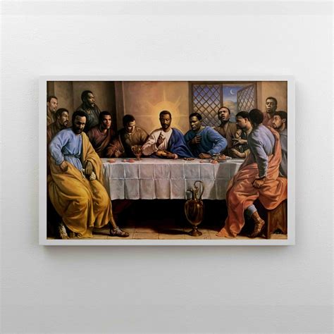 Black Jesus Canvas Last Supper Canvas God Canvas Canvas | Etsy