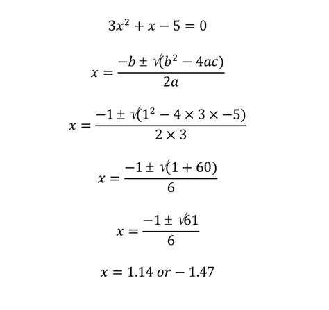 The Quadratic Formula for GCSE Maths - Quadratic Equations - Tutor In