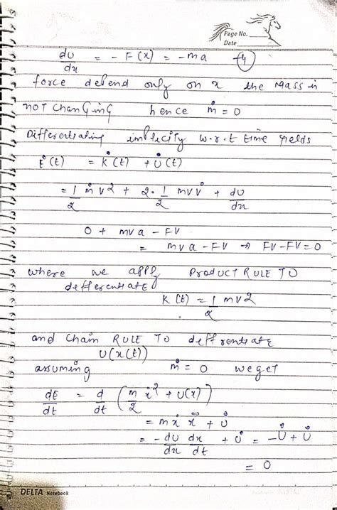 [Solved] Explanation and demonstration of DERIVATION OF CONSERVATION ENERGY... | Course Hero