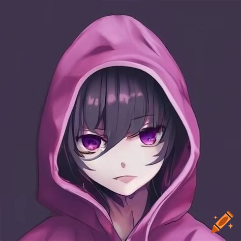 Anime character wearing a bunny mask and hoodie on Craiyon