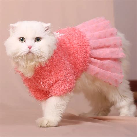 High quality Love cat sweater dress pet clothes cat clothes cat dresses autumn and winter warm ...