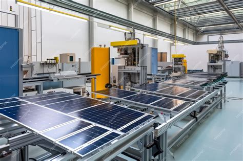 Premium Photo | Industrial Solar Panel Manufacturing Plant with Assembly Line