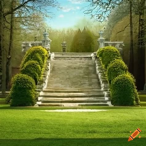 Garden stairs in a palace