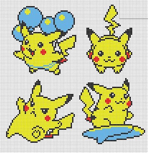 View 16 Pikachu Easy Pokemon Pixel Art Grid - stationpicbox