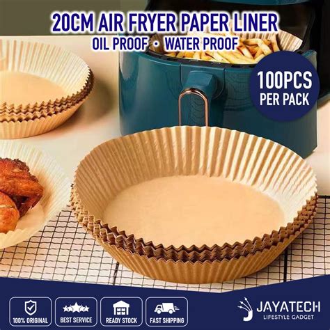 100PCS 20CM AIR FRYER PAPER BAKING PAPER LINER DISPOSABLE BAKING PAPERS NON STICK STEAMER ROUND ...