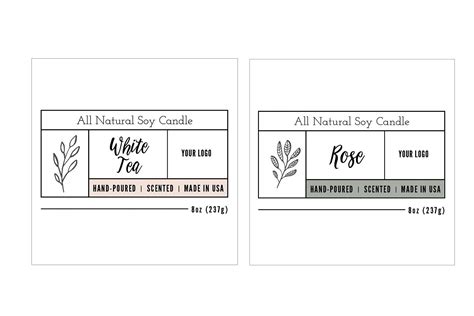 Candle Label Templates