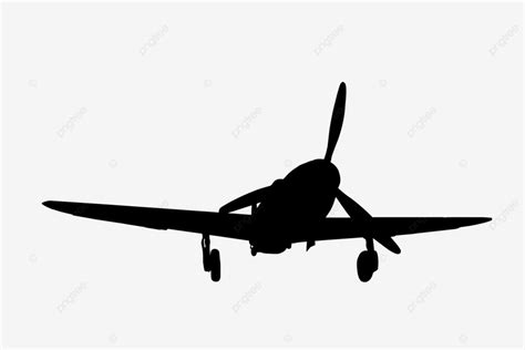 Silhouette Of The Plane Background, White, Image, Machinery PNG ...