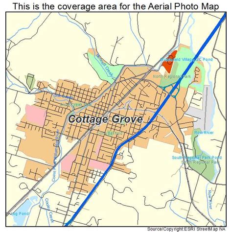 Aerial Photography Map of Cottage Grove, OR Oregon