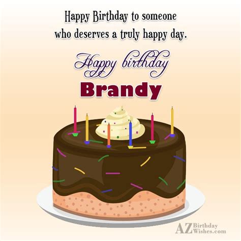 Happy Birthday Brandy - AZBirthdayWishes.com