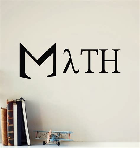 Vinyl Wall Decal Math Symbols School Classroom Mathematics Stickers Mu — Wallstickers4you