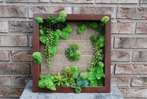 Succulent Frame Wall Art Artificial Succulent Plants