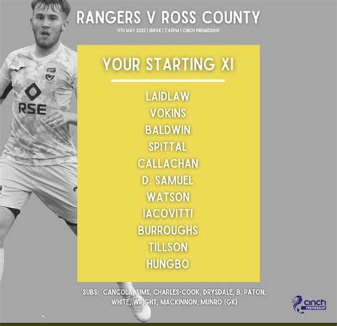 Ross County lineup : r/ScottishFootball