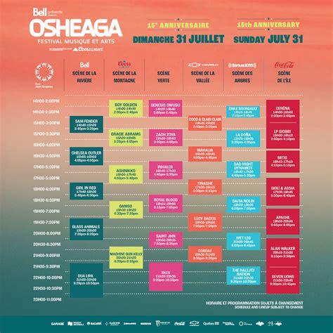 Osheaga 2022 | Lineup | Tickets | Photos | Schedule | After Parties | Dates | Map | Spacelab ...