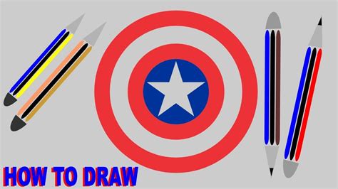 Images Of Captain America Shield Drawing For Kids