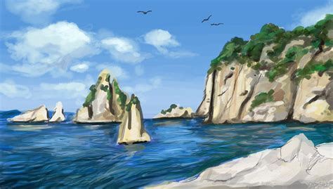 Ocean Cliff by Ankyloce on DeviantArt