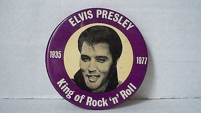 Elvis Presley King of Rock 'n' Roll 1935-1977 Button N.G. Slater - EX ...