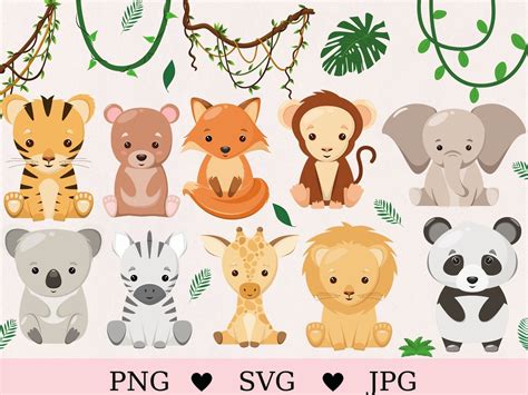 Safari Animals Svg Bundle Baby Animals Svg Jungle Animals Etsy Australia | Images and Photos finder